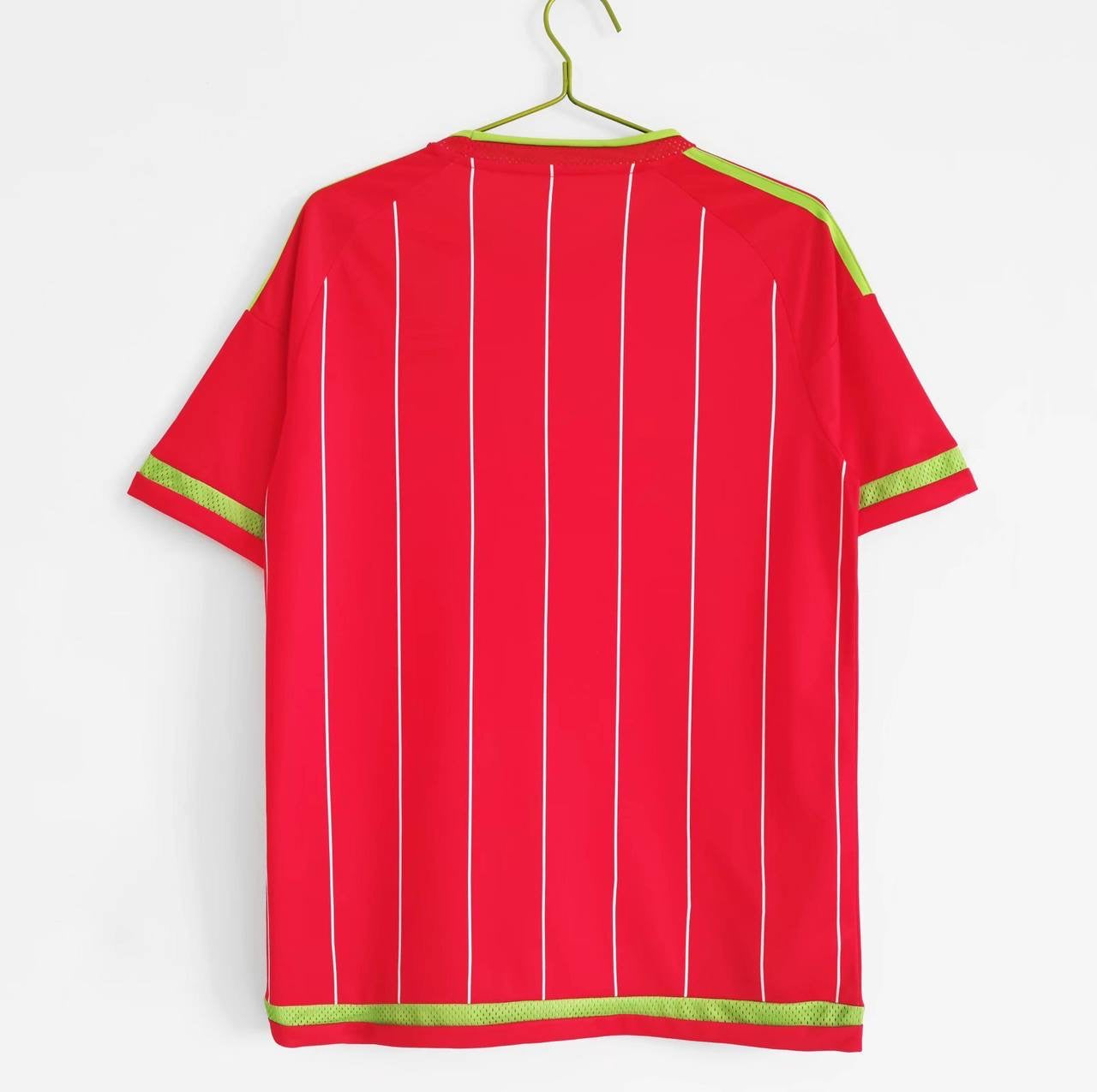 2015/16 Wales Home Retro Jersey (Striped Version)