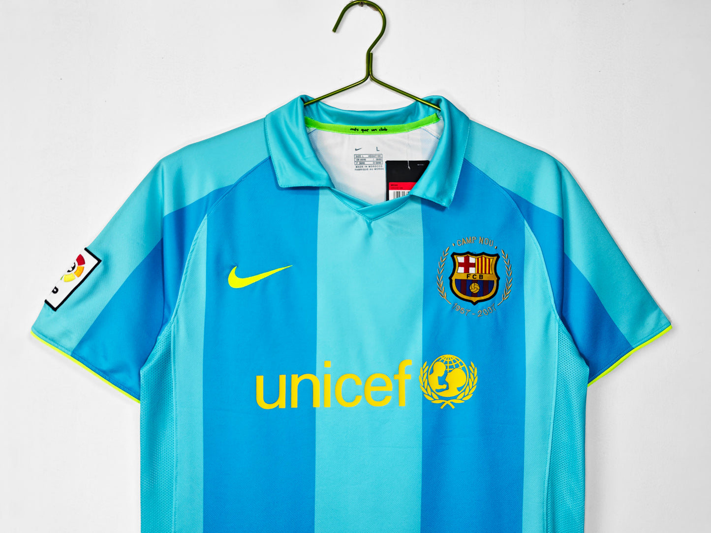2007/2008 Barcelona Light Blue Away Jersey
