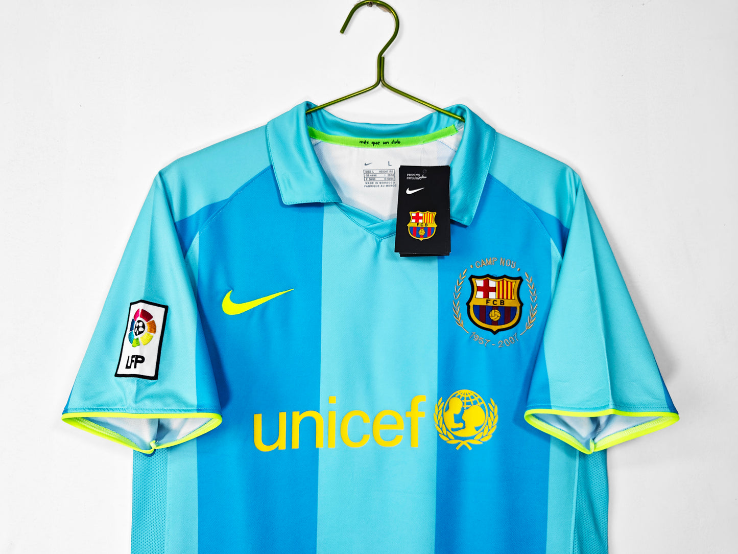 2007/2008 Barcelona Light Blue Away Jersey