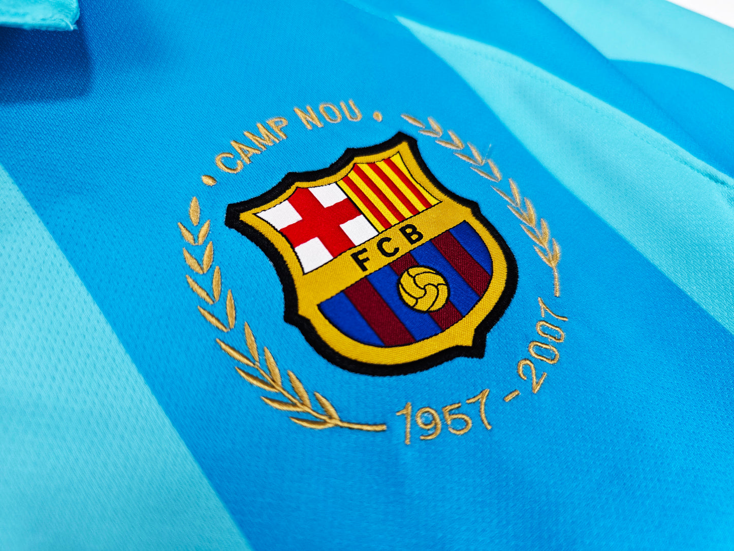 2007/2008 Barcelona Light Blue Away Jersey