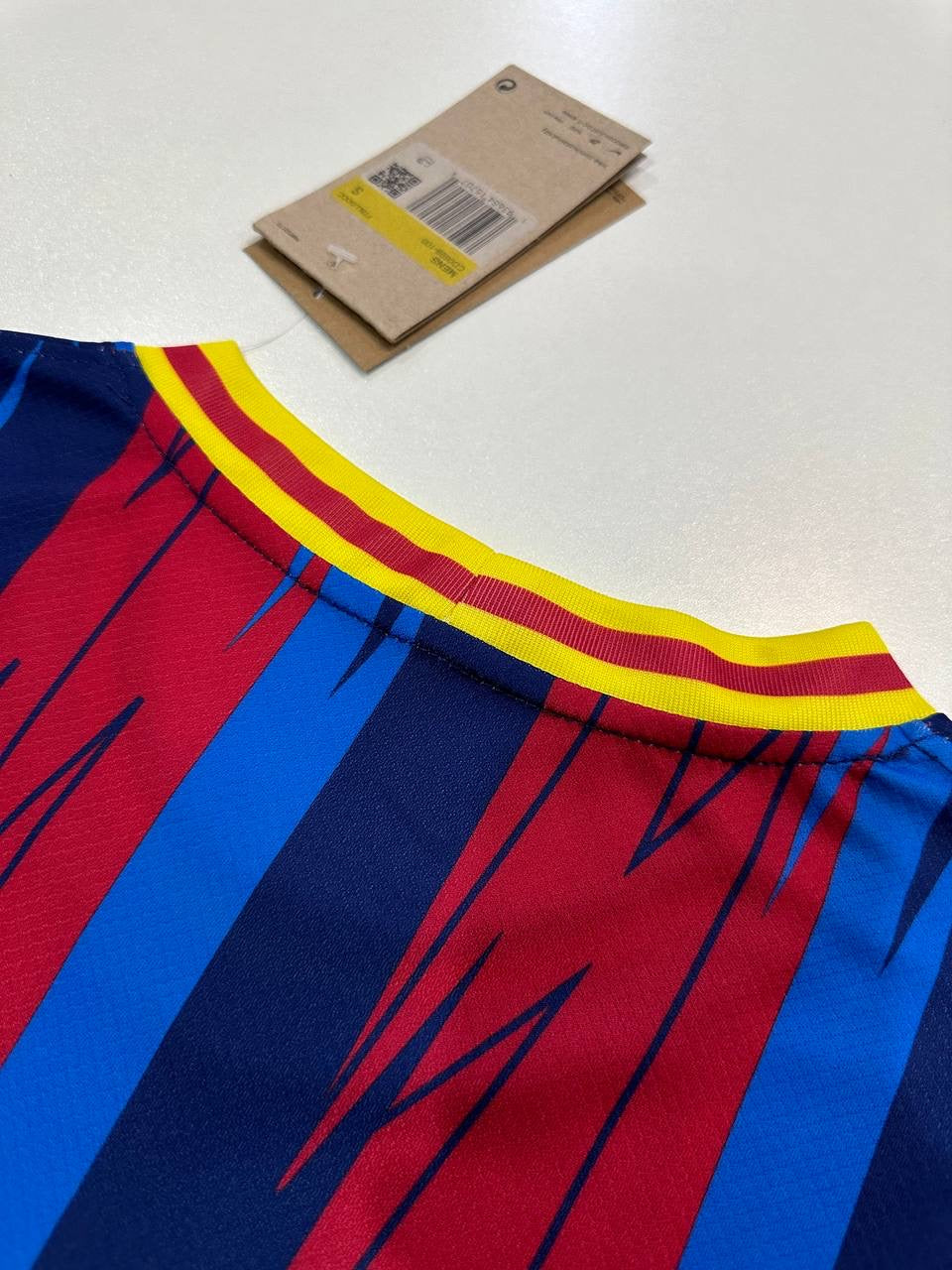 2025/26 Red and Blue Striped Special Edition Jersey with Yellow Accent Fans edition