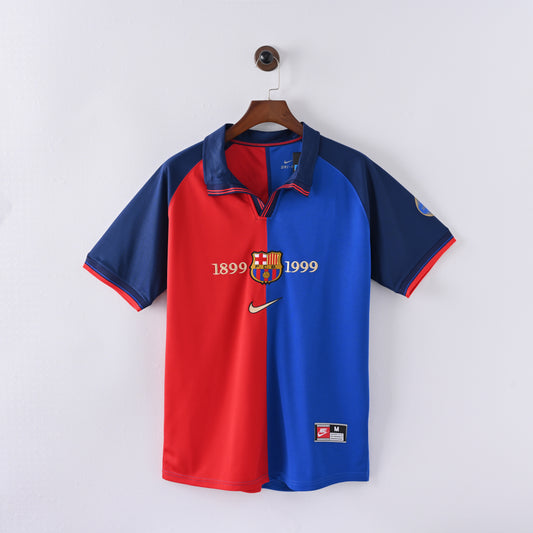 1999 Barcelona Home Retro Jersey short sleeve