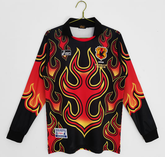 1998 Japan goalkeeper flame red shirt