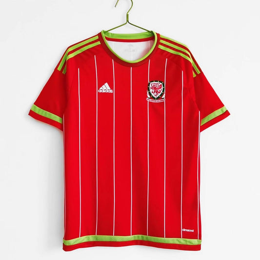 2015/16 Wales Home Retro Jersey (Striped Version)
