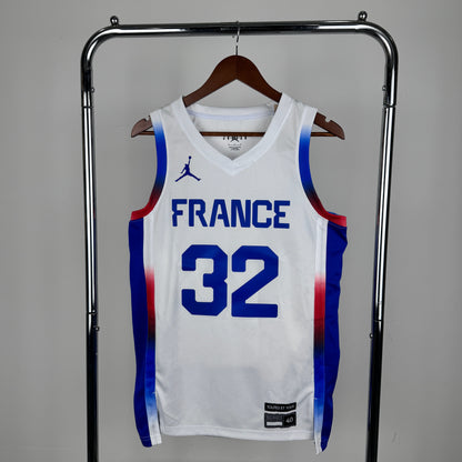 France Olympics White Jersey #32