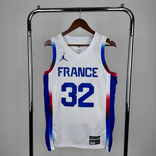 France Olympics White Jersey #32