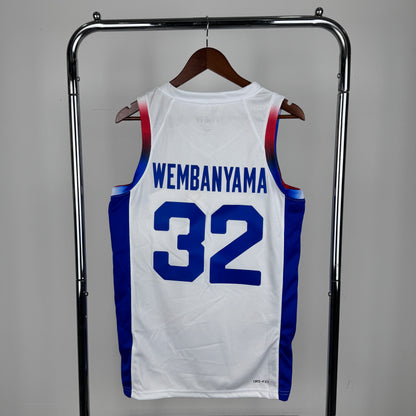 France Olympics White Jersey #32