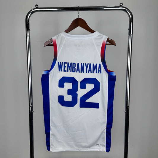 France Olympics White Jersey #32