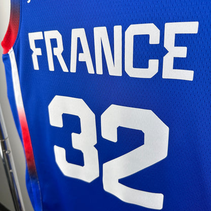 France Olympics Blue Jersey #32