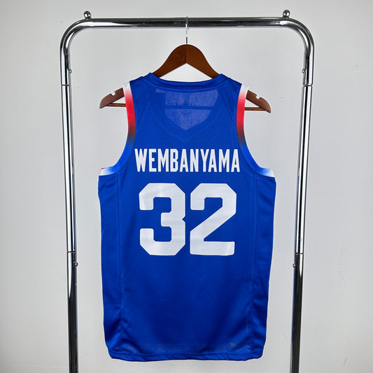 France Olympics Blue Jersey #32