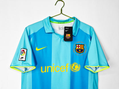 2007/2008 Barcelona Light Blue Away Jersey