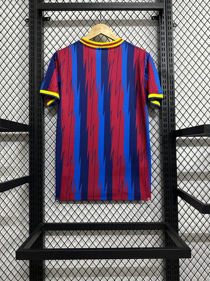 2025/26 Red and Blue Striped Special Edition Jersey with Yellow Accent Fans edition