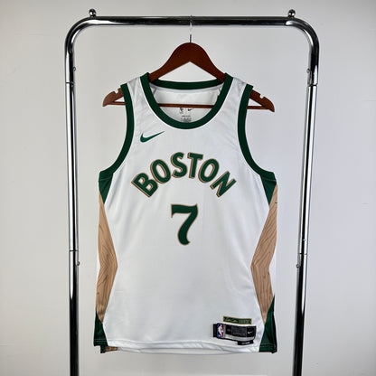 NBA Boston Celtics white city edition Jersey