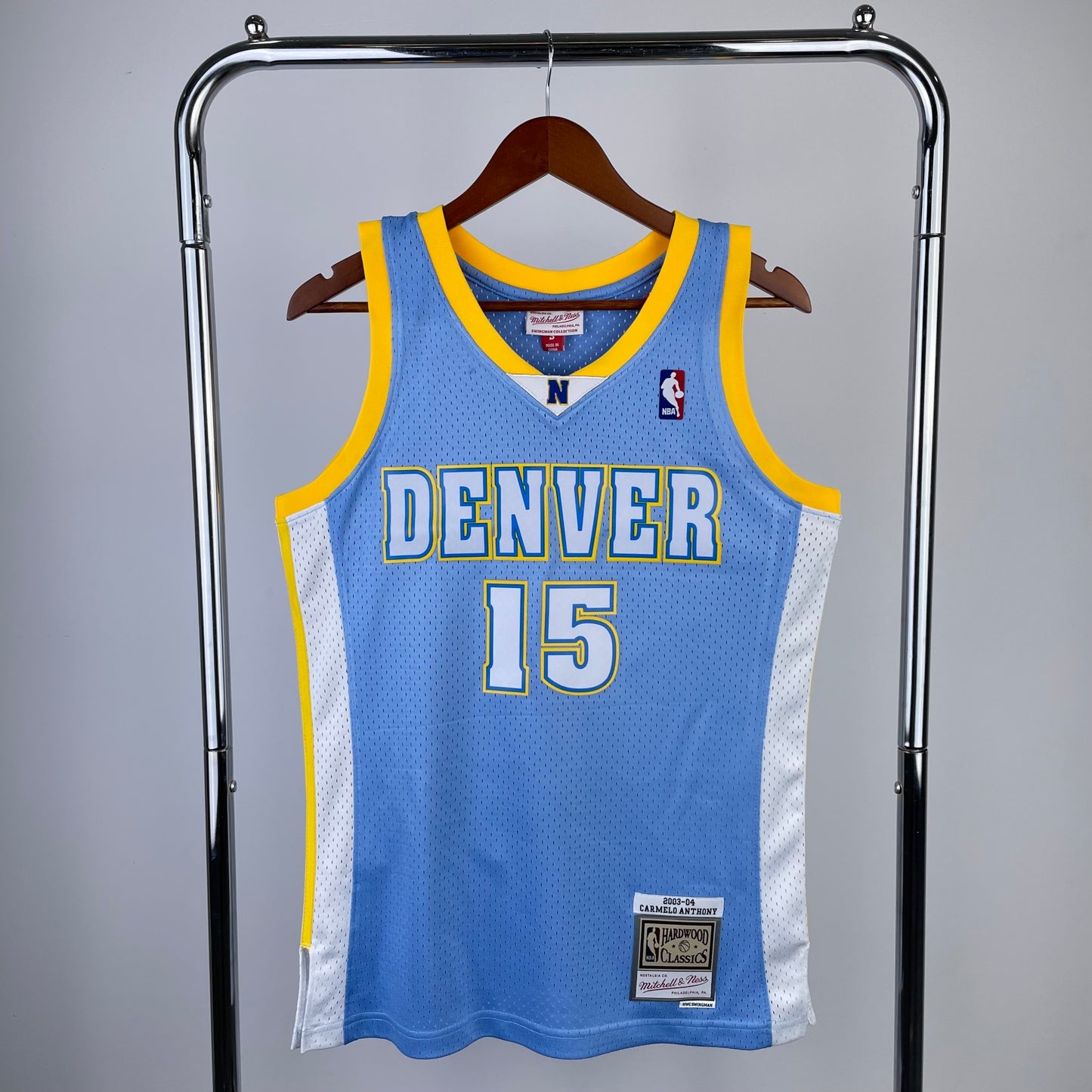 NBA Denver Nuggets 2003/2004 #15 Carmelo Anthony classic blue Jersey