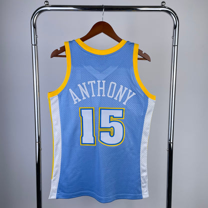 NBA Denver Nuggets 2003/2004 #15 Carmelo Anthony classic blue Jersey