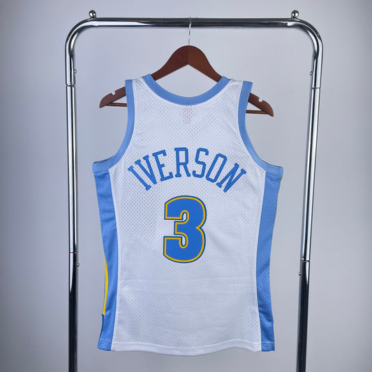NBA Denver Nuggets 2006/2007 #3 Alan Iverson classic white Jersey