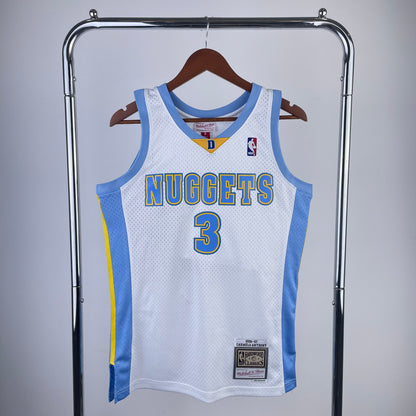 NBA Denver Nuggets 2006/2007 #3 Alan Iverson classic white Jersey