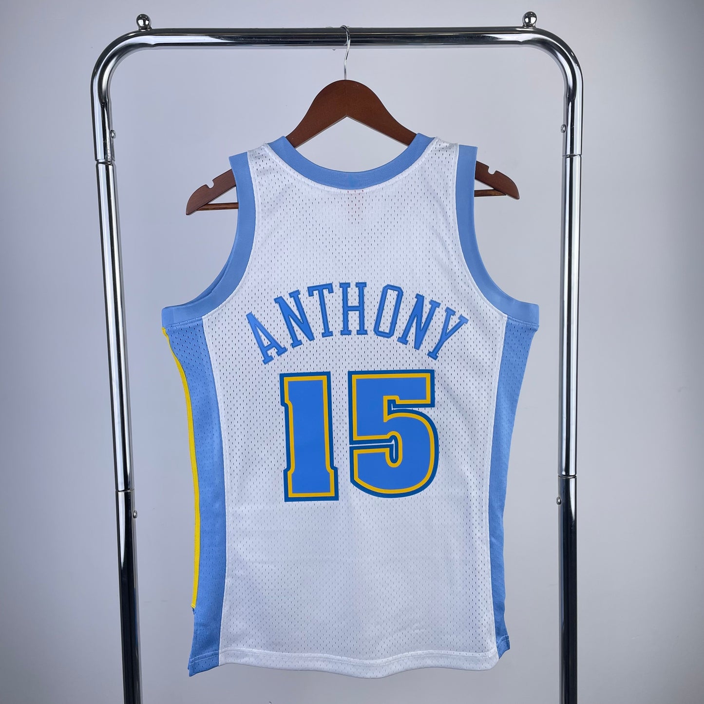 NBA Denver Nuggets 2003/2004 #15 Carmelo Anthony classic white Jersey