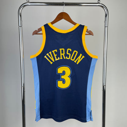 NBA Denver Nuggets 2006/2007 #3 Alan Iverson classic navy Jersey