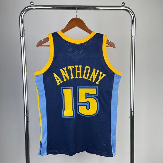 NBA Denver Nuggets 2006/2007 #15 Carmelo Anthony classic navy Jersey