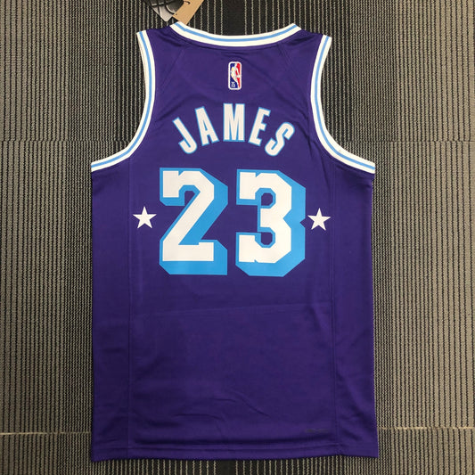 NBA Los Angeles Lakers Purple and stars Jersey