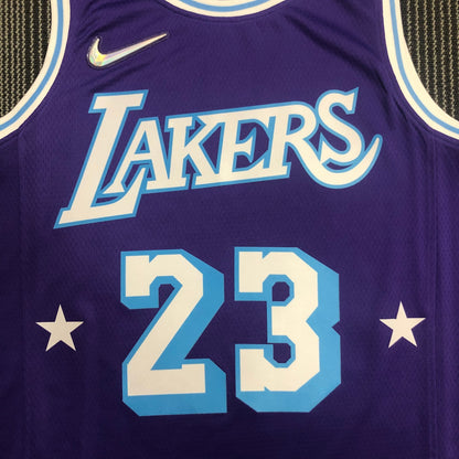NBA Los Angeles Lakers Purple and stars Jersey
