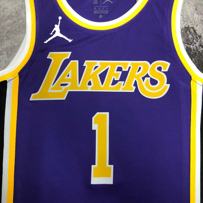 NBA Los Angeles Lakers purple retro style Jersey
