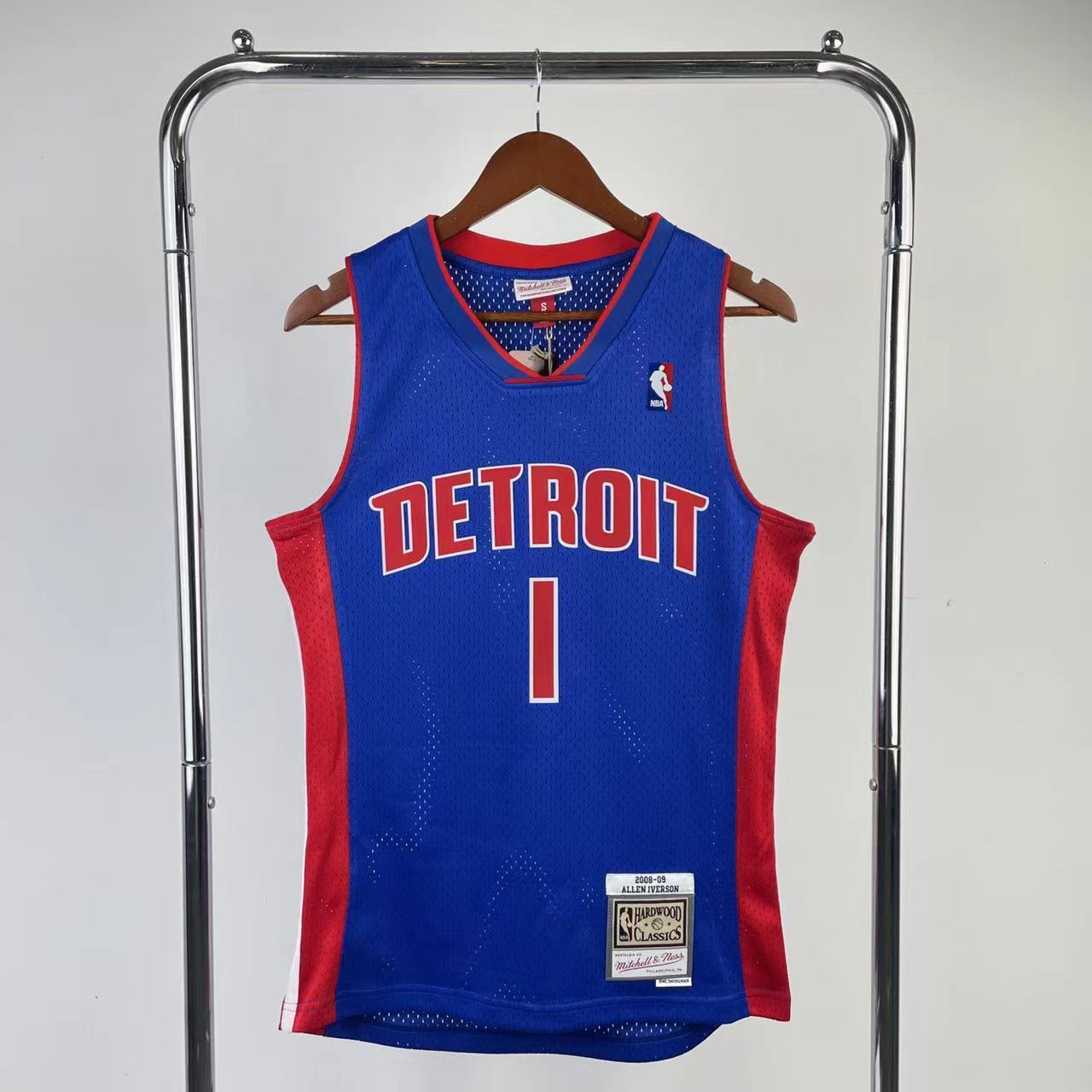NBA Detroit Pistons 2008/09 #1 Allen Iverson classic Jersey