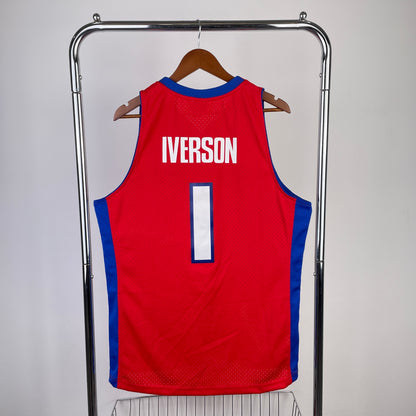 NBA Detroit Pistons 2008/09 #1 Allen Iverson classic Jersey