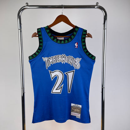 NBA Minnesota Timberwolves 1997/98 #21 Kevin Garnett classic jersey