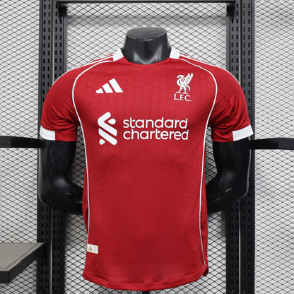 Liverpool home players version jersey 2025/2026 kit short sleeve