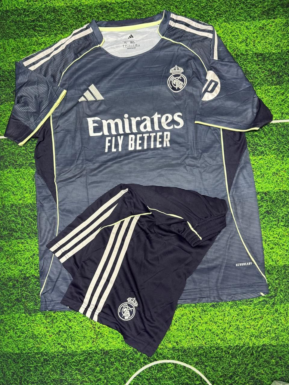 Real Madrid 2025/26 away with shorts
