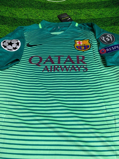 Barcelona away 2016 #MESSI all badges