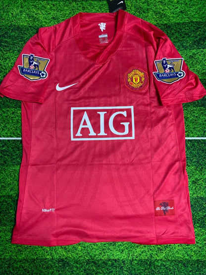 Manchester United home 2008 #RONALDO all badges