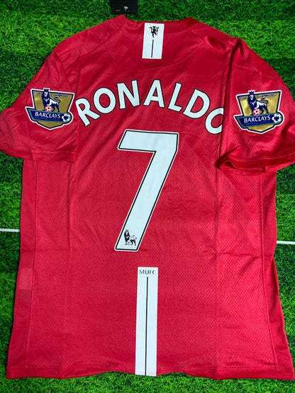Manchester United home 2008 #RONALDO all badges